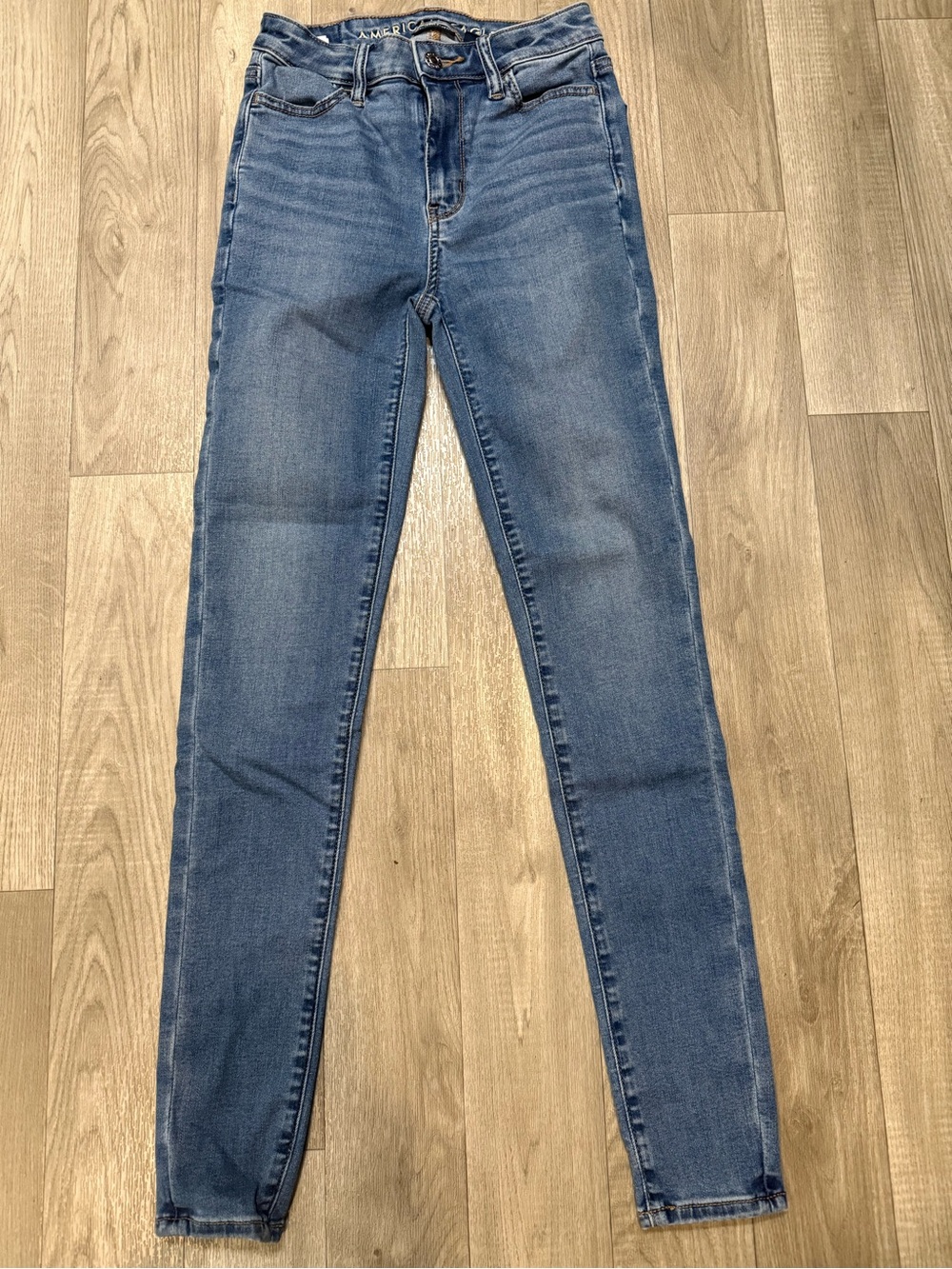 American Eagle Outfitters Mid Wash High-Rise Skinny Jeans - Blue 000/23